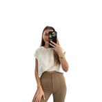ZF BOUTIQUE Ultra Yüksek Bel Krep Kumaş Likralı Palazzo Pantolon Camel L