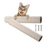 ZFBIRD Kedi Tırmalama Direği Yedek 2'li Paket Kedi Ağacı Dolum Direği M8 Vidalı Sisal Kazıma Direği Yedek Parçaları ve Uzatma Direği