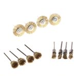 ZFE 12 parça Brass Wire Brushes Wheel – for Dremel öğütücü and rotary Tools