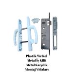 ZFS PVC Pimapen Kapı Kolu Kilit Seti 1 Adet – Banyo WC Tuvalet Kapı Kolu Takımı