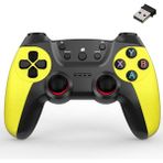 Zg Store 2.4g Kablosuz Gamepad Pc Uyumlu Pilli Joystick Wireless Oyun Kolu Kişiselleştirilmiş Düğme, Hassas Trigger Kaymaz Tasarım G2.4g (Sarı)
