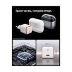 Zg Store 30W Usb-C Ultra Mini Hızlı Şarj Aleti Pps Desteği/ısı Düşürücü Gan Destekli Akım Korumalı Güç Adaptörü & & iPad & MacBook Type-C - ACH08449 - 00-Siyah - Beyaz