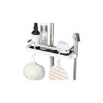 Zg Store Banyo Rafı Tek Katlı Yapışkanlı Pratik Kurulumsuz Duvar Tipi Şampuan Sabun Organizeri
