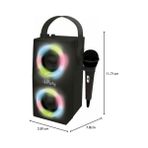 Zg Store Lexibook Ipparty Hoparlör - Taşınabilir Bluetooth Mikrofon Hoparlörü, Karaoke, Işık Efektleri, Kablosuz, Usb, Sd Kart, Şarj Edilebilir Pil, Siyah, BTP180BKZ, Tek Boyut