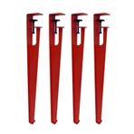 ZGFOZJGC Ayarlanabilir metal sehpa ayakları, 4'lü set, tezgah destek ayakları, masa kelepçesi için yedek demir ayaklar (kırmızı, 71 cm)
