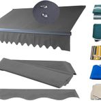 ZGFOZJGC Geri Çekilebilir Tenteler için Yedek Kumaş (Sadece Kumaş), Branda Kumaşı, UV Korumalı Polyester Gölgelik, Kapı Tentesi Tavanı (Boyut: 2,4 x 2 m, Renk: Koyu Gri), 5,8 x 3 m
