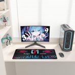 ZGTMSZ Oyun fare altlığı, 900 x 400 mm Hatsune Miku işbirliği serisi fare altlığı, kaymaz klavye ve fare altlığı, ofis, oyun ve ev için