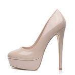 Zhabtuc Kadın Stiletto Platform Kısa Ayakkabı Seksi Yüksek Topuklu Ayakkabı 14 cm Elbise Düğün Parti Balo, , 7 UK