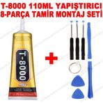 Zhanlida T8000 Şeffaf 110 ml Yapıştırıcı Kasa Kapak Ekran Cam Çerçeve Tamir