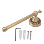 ZHDOKA 8.3in Antik Pirinç Tuvalet Kağıdı Tutucu, Basit Duvara Monte Kağıt Havlu Rulo Standı Modern Havlu Saklama Rafı Ev Mutfak Restoran Banyo için Vintage Doku Dispenseri