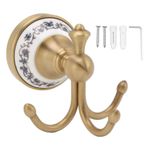 ZHDOKA Ceket Kancası Duvara Monte, Antika Havlu Kancaları, Banyo Bornozu, Retro Palto, Elbise Askısı, Vintage Anahtarlık, Giriş, Dolap, Yatak Odası, Oturma Odası için 3 Kancalı