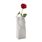 ZHDOKA Ev Dekorasyonu için Benzersiz Beyaz Seramik Vazo, Modern Pampas Çim Çiçek Vazo Minimalist Boho Tomurcuk Vazo Şömine Masa Yatak Odası Oturma Odası Kitaplık (Çiçek Yok)(8,3 inç)
