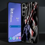 ZHEGAILIAN Samsung Galaxy S24 Plus Kılıf ile Uyumlu, Erkek Makineli Tüfek Kılıfı Grafik Tasarım Akrilik Darbeye Dayanıklı Çizilmez Sert Kılıf Samsung Galaxy S24 Plus için