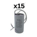 Zheli 5 Μf 25X49 mm Plastik Kablolu 450-500 Acv Daimi Devre Kondansatörü - 15'Lİ