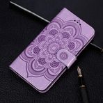 ZHENGNING Huawei P20 Lite (2019) için Koruyucu Kılıf Mandala Kabartma Desenli Yatay Kapaklı Deri Kılıf, Tutucu & Kart Yuvaları & Cüzdan & Fotoğraf Çerçevesi & Kordon Akıllı Telefon İnce Kapak Kabuk