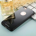 ZHENGNING iPhone 8 ve 7 için Koruyucu Kılıf 0,8 mm Temperli Cam TPU Hava Çerçevesi Koruyucu Arka Kapak Kılıf Akıllı Telefon İnce Kapak Kabuk (Renk: Siyah)