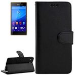 ZHENGNING Sony Xperia M5 / E5603 / E5603 / E5606 / E5653 / E5633 / E5643 / E5663 (Siyah) Akıllı Telefon Sl için Koruyucu Kılıf Çılgın At Doku Yatay Kapaklı Deri Kılıf