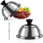 ZHENXITC 2 adet hamburger kapağı, paslanmaz çelik hamburger kapağı, 16 x 9 cm Burger çanı, haşlanma korumalı, ızgara için hamburger kapağı ve Teppanyaki