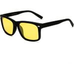 ZHKJ Shop 2 Adet Erkek Güneş Gözlüğü Gece Görüş Parlama Önleyici Sürüş Sarı (Yurt Dışından)