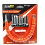 ZHL Tools Bükülebilir Esnek Şaftlı Bits Matkap Ucu ve 10 Adet Vidalama Uçları - Siyah
