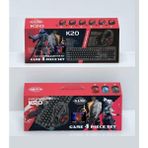 Zhltech K20 Oyuncu Set Klavye+Mouse+Kulaklık+Mouse Pad 4lü Set - Siyah