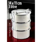 Zhltools Sefer Tası Yemek Kabı Paslanmaz Çelik 3 Katlı 14 Cm 3 Litre