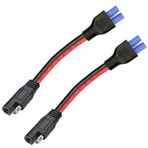 ZHOFONET EC5 - SAE kablosu, EC5 soket fişi, SAE Power Automotive adaptörü, 15 cm 10 AWG silikon kablolu, SAE - EC5 güç bağlantısı, güneş enerjisi modülü aküleri için, araç motorları, araç aküsü