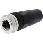 Zhong M12PG-4A ,M12/4-PIN Düz Dişi Soket - 0 - Siyah