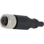Zhong M12PG-B4A ,M12/4-PIN B-Code Düz Dişi Soket - 0 - Siyah