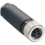 Zhong M8PG-4A ,m8/4-Pin Düz Dişi Soket - 0 - Siyah