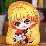 Zhongkaihua Agatsuma Zenitsu Anime Karakterleri Baskılı Yastık Yumuşak Pamuk Doldurulmuş Şekil Ofis Şekerleme Yastık Kanepe Dekoratif Yastık Yastık 45 cm