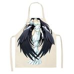 Zhongkaihua Albedo Ainz Önlük Anime Önlük, Lekeye Dayanıklı Önlük Yemek Pişirme Mutfak Kadın Erkek Garson Şef Ebeveyn-Çocuk Anime Önlük, Albedo Aïnz, 45*56cm