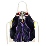 Zhongkaihua Albedo Ainz Önlük Anime Önlük, Lekeye Dayanıklı Önlük Yemek Pişirme Mutfak Kadın Erkek Garson Şef Ebeveyn-Çocuk Anime Önlük, Ooal Elbise Tip 2, 45*56cm