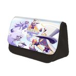 Zhongkaihua Anime Hazbin Otel Kalem Kutusu Alastor/Melek Tozu/Vaggie/Sir Pentious/Adam/Lucifer/Charlie Anime Baskılı Büyük Kapasiteli Kalem Çantası Polyester Çift Katmanlı Kalem Kırtasiye Çantası, Tip
