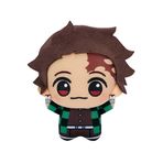 Zhongkaihua Anime peluş Kamado Tanjiro şekil yumuşak doldurulmuş sevimli kolye Charm çanta sırt çantası anahtarlık durumlar süslemeleri koleksiyon 10CM
