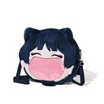 Zhongkaihua Anime Raiden Shogun peluş sırt çantası sevimli geniş 35x37cm Cosplay Furina şeffaf çanta rozeti hayranları koleksiyoncular için günlük kullanım doğum günü hediyesi dekorasyon, Gezgin