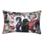 Zhongkaihua Anime Yastık Kılıfı 60 * 40 cm, Kaneki Ken Figürü 3D Baskılı Yastık Kılıfı Kaneki Ken Merch Yastık Kılıfı Yatak Odası Kanepe Ofis (Yastık Dahil Değildir)