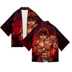 Zhongkaihua BAKI Anime Kimono hırka Hanma Yujiro/hanma baki Anime şal hırka yaz Cosplay Kimono ceket pelerin için kulüp parti, Tip2, 3XL