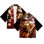Zhongkaihua BAKI Anime Kimono hırka Hanma Yujiro/hanma baki Anime şal hırka yaz Cosplay Kimono ceket pelerin için kulüp parti, Tip9, XXL