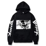 Zhongkaihua BAKI Hanma Baki Yuujirou Hanma Anime Dijital Hoodie Kazak Yetişkin Genç Anime Sweatshirt Cep Sıcak Hediye Öğrenci Severler için, Tip - 2, XXL