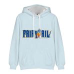 Zhongkaihua Fairy Tail Natsu Dragneel Lucy Heartfilia Anime Dijital Kapüşonlu Kazak Sweatshirt Cepli Sıcak Hediye Yetişkin Genç Erkek Kız Öğrenci Severler için, 3 yazın, S