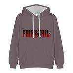 Zhongkaihua Fairy Tail Natsu Dragneel Lucy Heartfilia Anime Dijital Kapüşonlu Kazak Sweatshirt Cepli Sıcak Hediye Yetişkin Genç Erkek Kız Öğrenci Severler için, tip 5, XXS