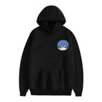 Zhongkaihua Frieren: Beyond Journey's End Anime Hoodie Siyah Uzun Kollu Kapüşonlu Kazak Sweashirts Frieren Sevimli Karikatür Baskılı Cepli Weatshirt, Tip 2, XL