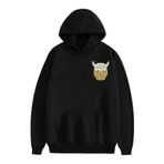 Zhongkaihua Frieren: Beyond Journey's End Anime Hoodie Siyah Uzun Kollu Kapüşonlu Kazak Sweashirts Frieren Sevimli Karikatür Baskılı Cepli Weatshirt, tip 6, 4XL