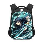 Zhongkaihua Kamado Tanjiro Erkek Kız Anime Sırt Çantası Okul Çantaları, Kamado Nezuko Büyük Kapasiteli Kanvas Üniseks Günlük Çanta, Seyahat Öğrenci Sırt Çantası, Okula Dönüş, 12 yazın, L 30.5 x W 16 x