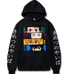 Zhongkaihua Kimetsu No Yaiba Hoodie Anime Kamado Tanjiro/Nezuko/Agatsuma Zenitsu Hoodie Sweatshirt Kapüşonlu Kazak Uzun Kollu Weatshirts Ceket, Tip 5, XXL, Tip 5, XXL
