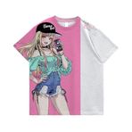 Zhongkaihua Kitagawa Marin Anime Baskılı Tişört My Dress-Up Darling Unisex Anime Tişört Erkekler ve Kadınlar için Yaz Günlük Kısa Kollu Üst, 3 yazın, L Short