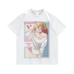 Zhongkaihua Kitagawa Marin Anime Baskılı Tişört My Dress-Up Darling Unisex Anime Tişört Erkekler ve Kadınlar için Yaz Günlük Kısa Kollu Üst, 8 yazın, XS Short