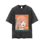 Zhongkaihua Kitagawa Marin Anime Kuroe Shizuku Vintage Yıkanmış Tişört Sıkıntılı Grafik Pamuk Erkekler Gençlik Boys Yaz Rahat Hip Hop Streetwear, tip 4, M