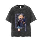 Zhongkaihua Kitagawa Marin Anime Kuroe Shizuku Vintage Yıkanmış Tişört Sıkıntılı Grafik Pamuk Erkekler Gençlik Boys Yaz Rahat Hip Hop Streetwear, tip 5, XXL